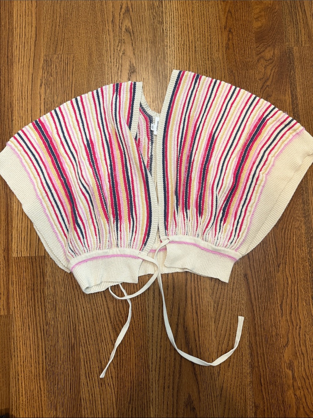 Striped Knit Tie-Front knit